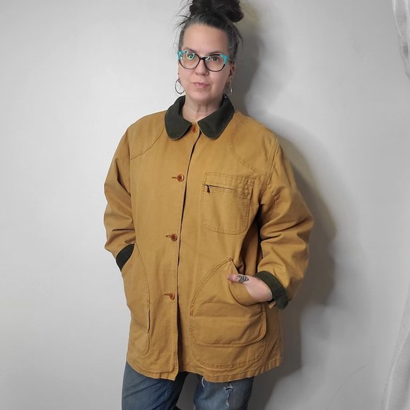 L.L. Bean Jackets & Blazers - Vtg 90s LL BEAN Barn Coat Removable Wool Lined USA
